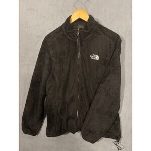 The North Face Jacket Adult XL Black Fuzzy Fleece Sweater Logo Osito Coat Womens
